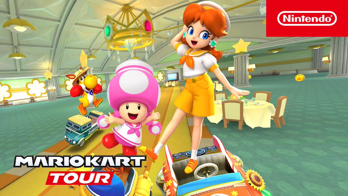 mariokarttourEN's tweet photo. The Pipe Tour is wrapping up in #MarioKartTour. You'll want to be ready for some fun in the sun with what's coming next: the Sunshine Tour!

https://t.co/7twQQfXSCb https://t.co/XdbZ6RVjAV