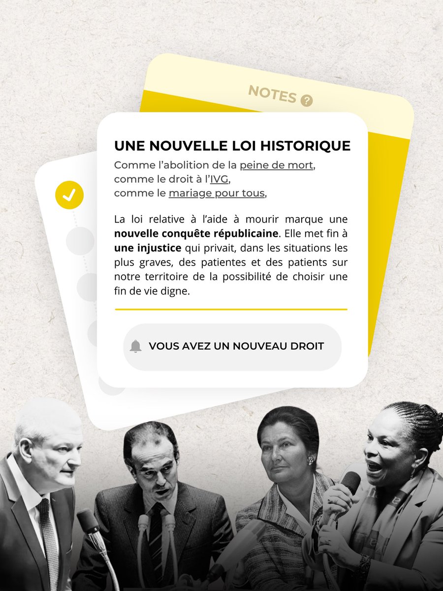 brigitte_liso's tweet photo. Nous l’avons fait ! 

Hier, l'Assemblée nationale a définitivement adopté la loi relative à l'aide à mourir. 

À celles et ceux qui auront recours à ce droit, je veux dire une chose : dans le pays des droits de l'Homme, vous ne serez plus jamais seuls. La France est à vos côtés. https://t.co/PGxVmZP5w1