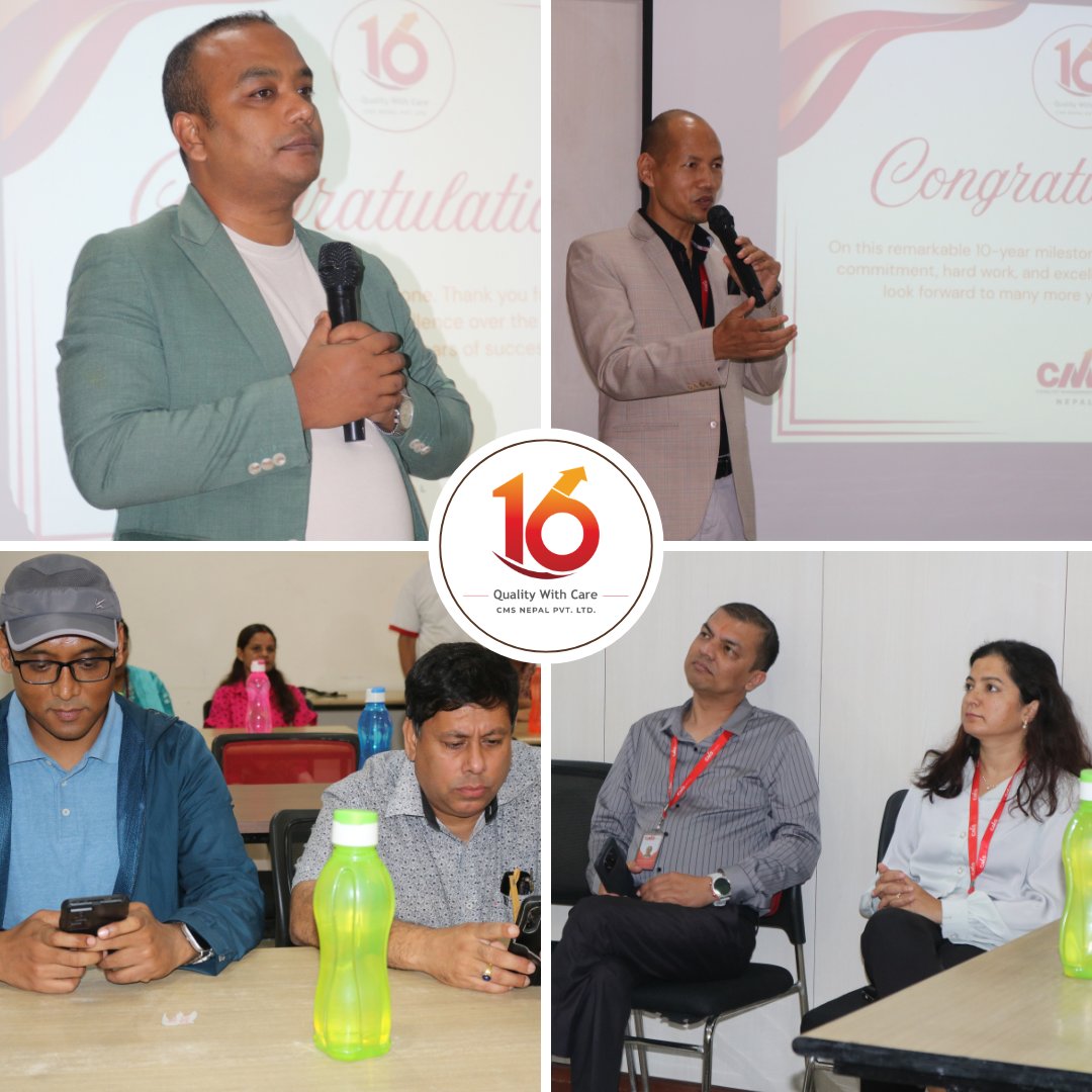 cmsnepal's tweet photo. 𝐀 𝐃𝐞𝐜𝐚𝐝𝐞 𝐨𝐟 𝐃𝐞𝐝𝐢𝐜𝐚𝐭𝐢𝐨𝐧. 𝐀 𝐋𝐞𝐠𝐚𝐜𝐲 𝐨𝐟 𝐄𝐱𝐜𝐞𝐥𝐥𝐞𝐧𝐜𝐞.

Congratulations on this remarkable 10-year milestone. Your unwavering commitment, professionalism, and hard work have played a significant role in our journey and success. As a token of our appreciation, we were honored to present a Certificate of Appreciation in recognition of your outstanding contribution over the past decade.

Thank you for being an integral part of the CMS Nepal family. We look forward to achieving many more milestones together.

#CMSNepal #10YearsOfService #CertificateOfAppreciation #EmployeeRecognition #TeamCMS #CommitmentToExcellence #PeopleFirst #EmployeeAppreciation #CorporateCulture #GrowingTogether