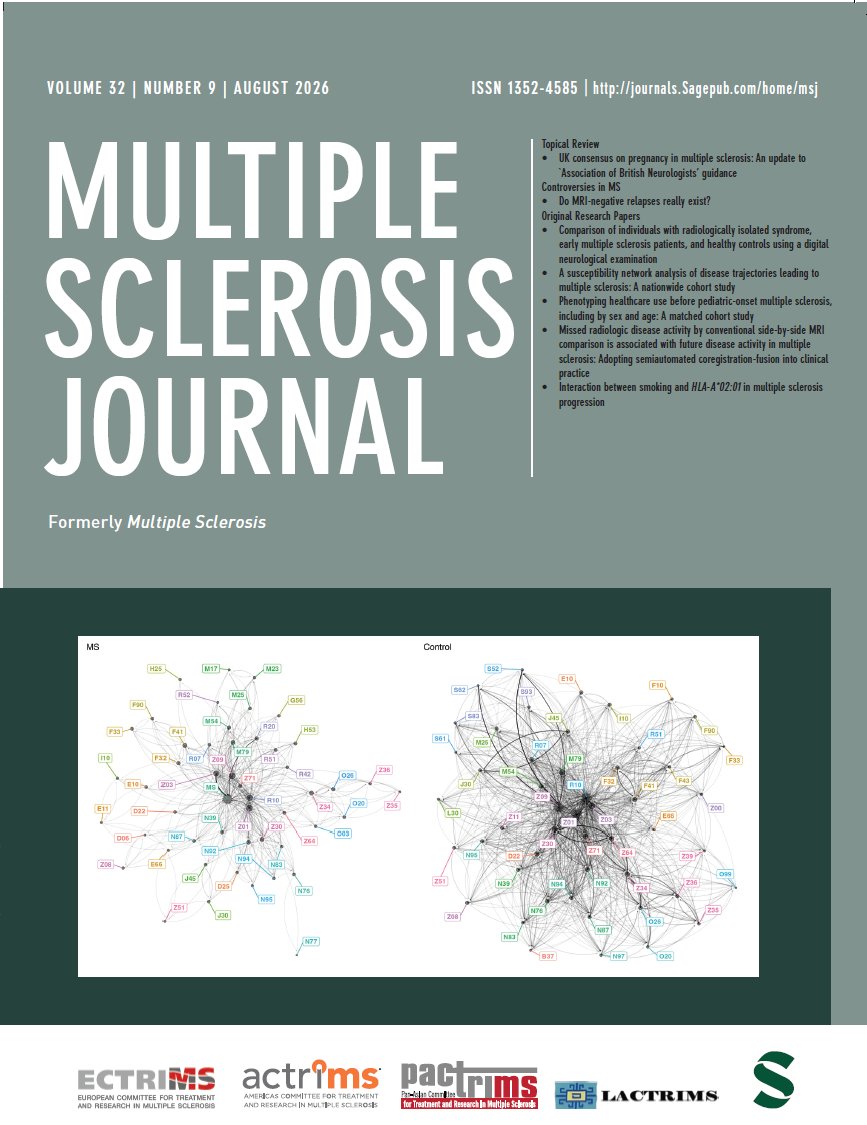 MSJ_Research's tweet photo. 📢August issue is now available
🔽
https://t.co/R9gufw3TDl

...and the cover goes to @karolinskainst with therr susceptibility network analysis of disease trajectories leading to #MultipleSclerosis ▶️ https://t.co/QsGuChZuGd https://t.co/YpW1bz0tH6