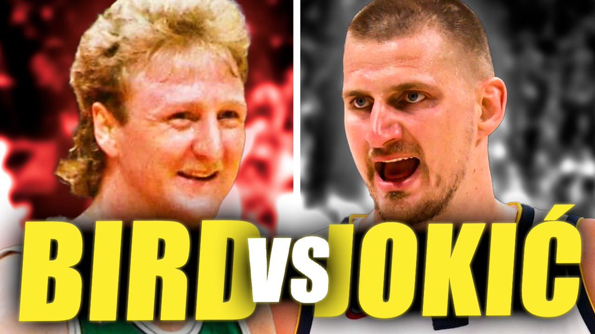 PlanetaNBA's tweet photo. A las 14:00 se estrena una nueva serie en Planeta NBA.

🏆 1 on 1 for MVP

11 jueves.
11 debates históricos.
11 veredictos… que decidiréis vosotros.

Empezamos con un duelo espectacular:

Larry Bird 🆚 Nikola Jokic.

Nos vemos a las 14:00. 👀
https://t.co/FiyGAWQfDV https://t.co/UtRZPlvOFK