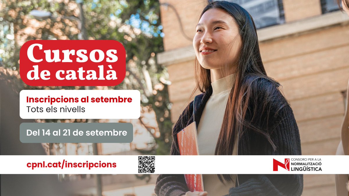cnldelleida's tweet photo. 📢 Atenció!

🗓️ Del 14 al 21 de setembre s’obren les inscripcions pels cursos de català del proper curs!

👉 Tots els nivells i diferents modalitats disponibles!

🧑‍🏫💻 Presencials i en línia, per a tothom!  

🔍 Consulta tots els detalls i les dates segons el teu torn i nivell. https://t.co/6tjRPb0Zri