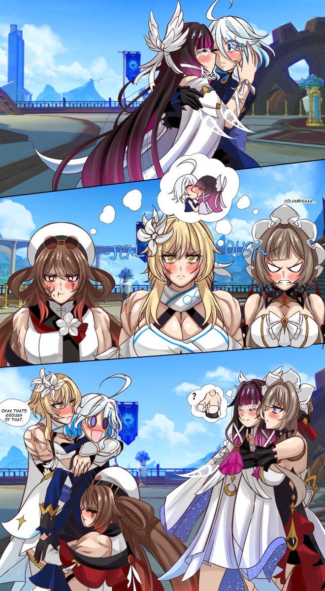 yukiart83's tweet photo. ~Jealous Girlfriends~

#Columbina #sandbina #GenshinImpact #Furina https://t.co/7YJquCgolj