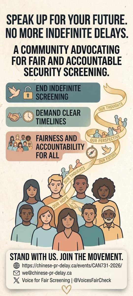VoicesFairCheck's tweet photo. Fair Review. Clear Timelines. 
No More Indefinite Waiting. 📢
Behind every file is a real person, a real family, and a future on hold. 👨‍👩‍👧
One applicant. One voice. 
Together, we are visible. 💪💪💪
#IRCC #cdnpoli #cdnimm #CBCNews
@CitImmCanada
@CanBorder https://t.co/TipKM9qgG9