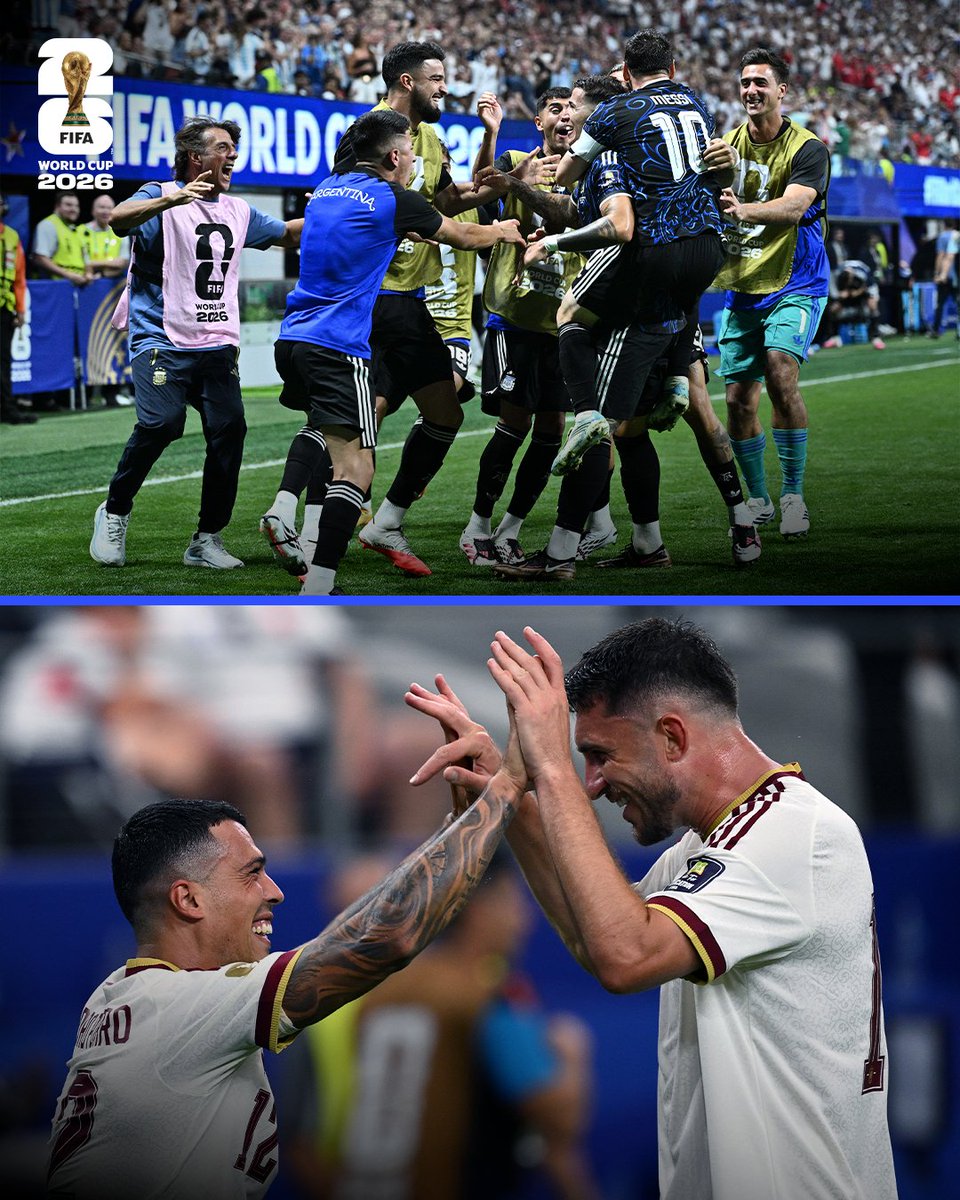 FIFAcom's tweet photo. Argentina and Spain are both unbeaten so far at @FIFAWorldCup 2026 💪  

Who will remain undefeated and lift the trophy on Sunday? 🏆 https://t.co/DpelVc6Ayp