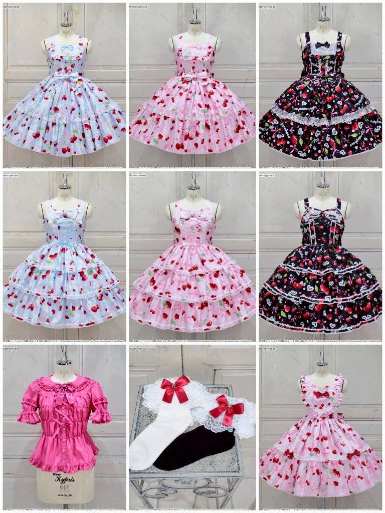 🌈好評発売中🌈 🍒ホイップチェリー🍒 ◇ヨーク切替JSK ◇レースアップ