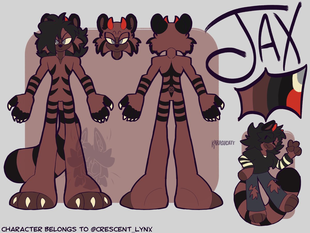 Crescent_Lynx's tweet photo. @Chiquito06120 OOP my bad🤣 his design is so cool!! This is my boi, Jax!! https://t.co/nuey6aknPy