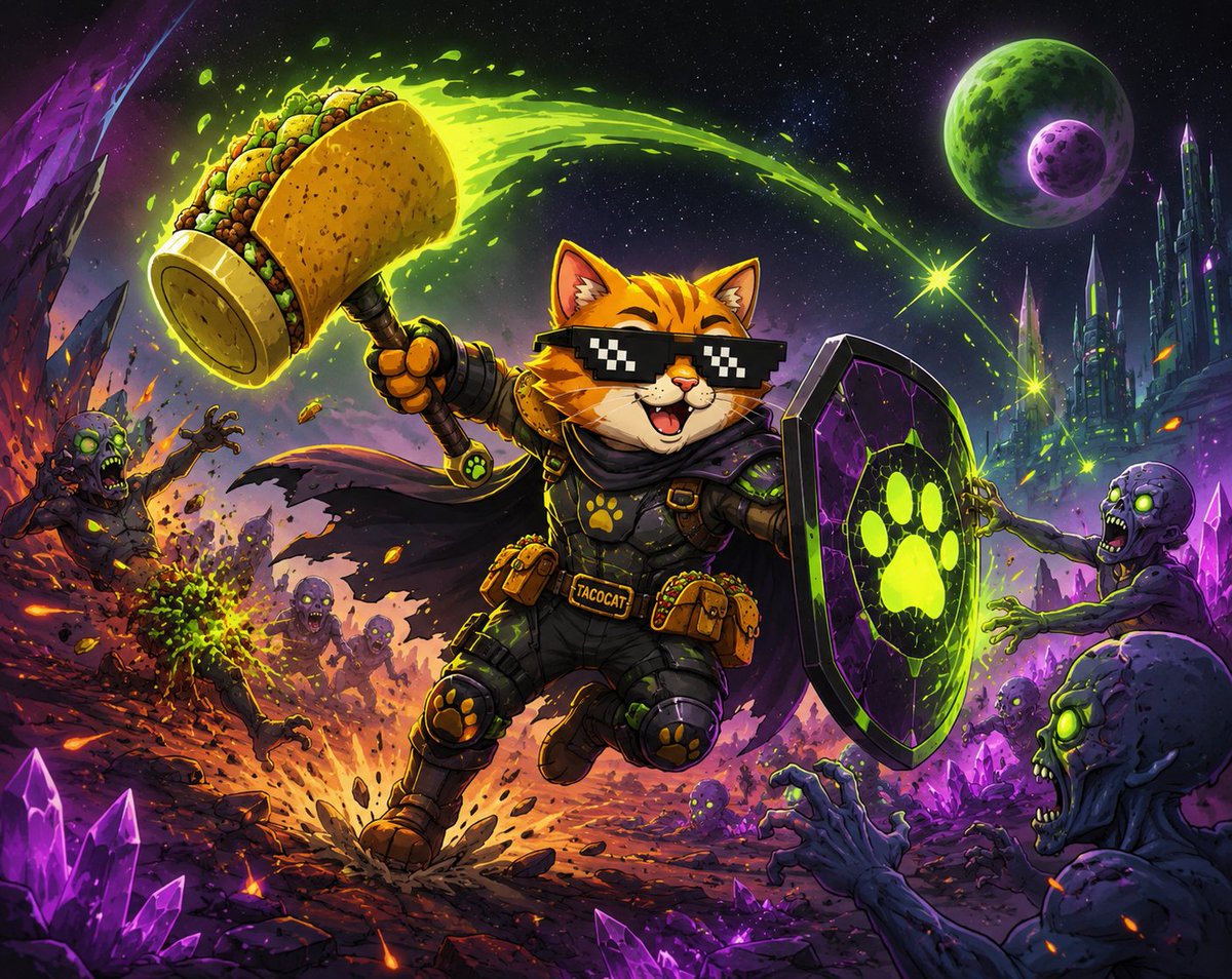 Imacreativemind's tweet photo. First drop for the #TCCREW Meme Challenge! 🌮🐱

TacoCat doesn't panic. TacoCat doesn't quit. TacoCat wins; with style. 😎

Three different vibes: 
⚔️ Battle-tested. 
🏆 Champion mentality. 
🌊 Calm through every storm.

More memes are on the way. 🔥

@TacoCatCoinSOL #TCCREW https://t.co/PmZ9DPhgTa