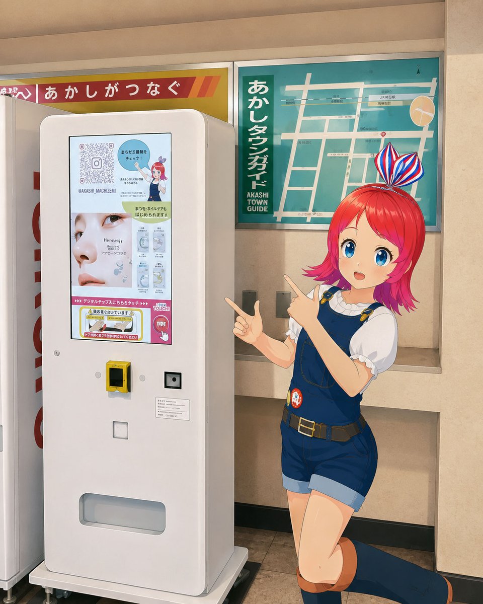 実は山陽明石駅にある私たちのデジタルグッズを販売中の #AIICO 自販機