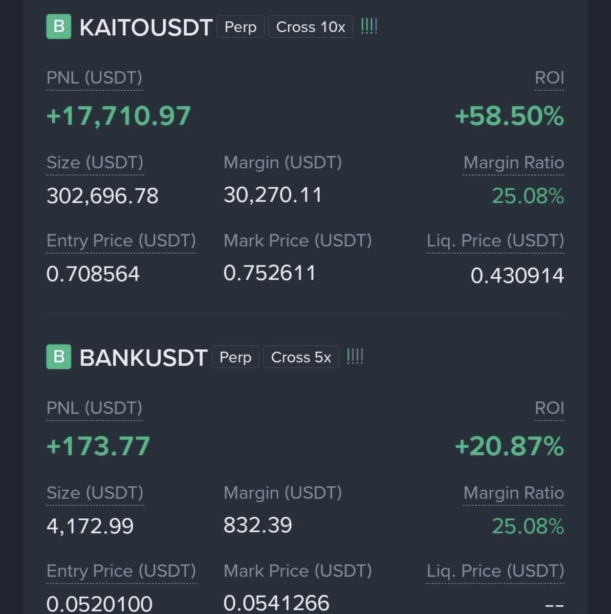 6az___'s tweet photo. Congratulations to me ๐ฅ. I got $17k profit from #Katio futures trade on #Binace .
I am giveaway $300 to my lucky followers. Drop your Binance UID or Wallet address.
RT https://t.co/BCM2wHhNWm