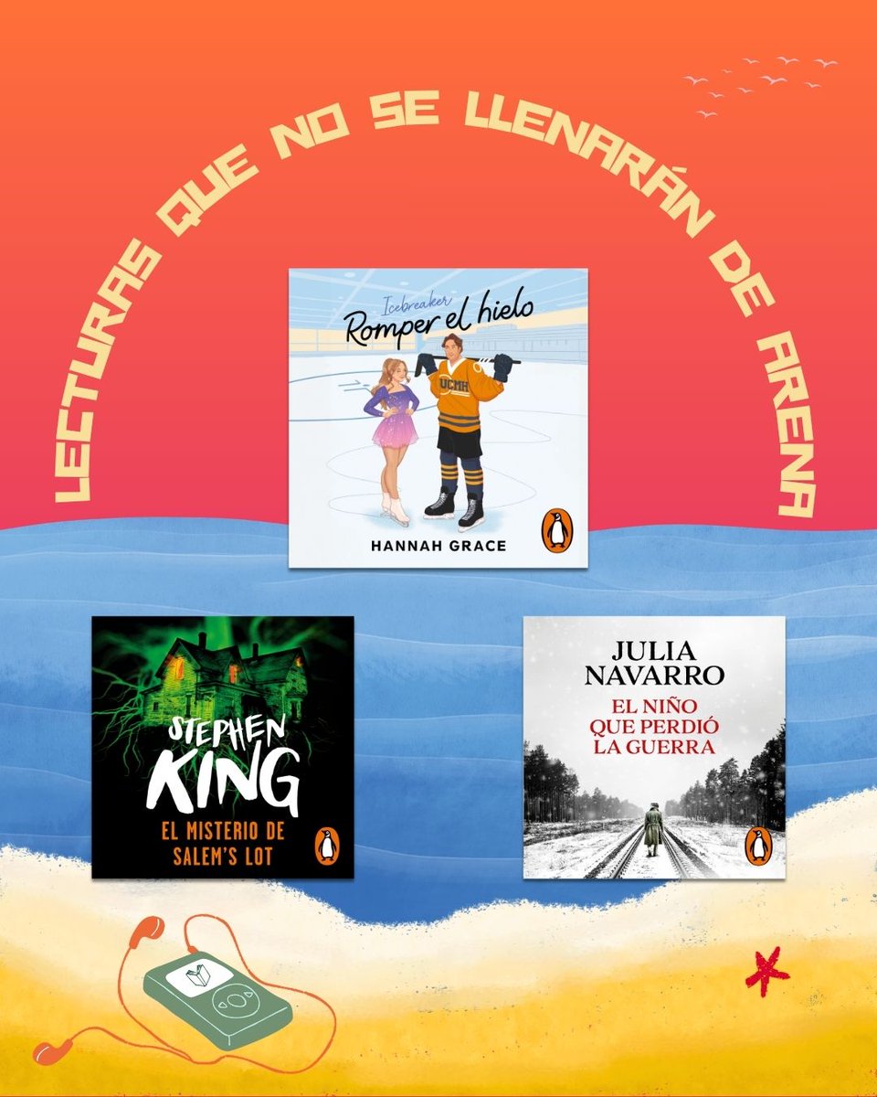 casadellibro's tweet photo. 🌊 Hay lecturas que no se llenarán de arena.

Este verano, escucha tus historias favoritas donde quieras con la promo de audiolibros de @penguinaudio.

👉"Romper el hielo": https://t.co/kXp5mlWven
👉"El misterio de Salem's Lot": https://t.co/J3KvCTalN4
👉"El niño que perdió la guerra": https://t.co/cp308itNvz

📅 Solo hasta el 19 de julio.