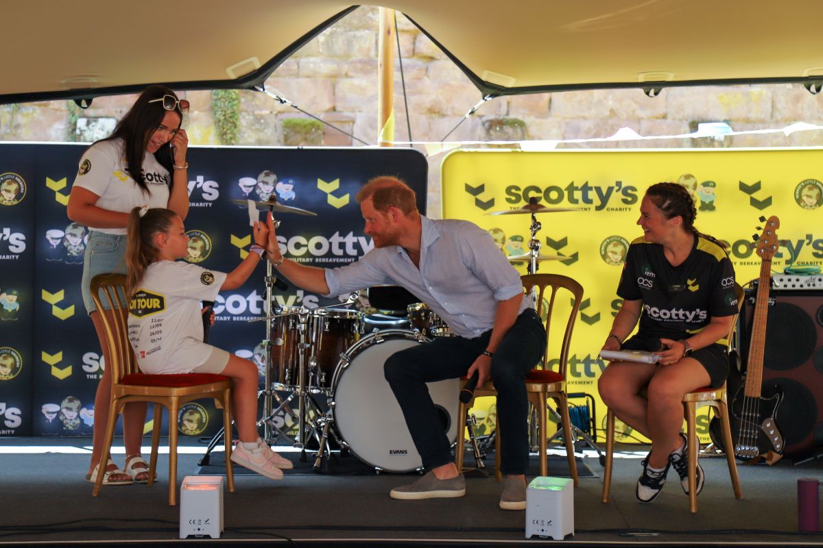 ScottysCharity's tweet photo. The Duke also took part in a special Q&amp;A session hosted by Scotty’s founder, Nikki Scott, giving members the opportunity to put their own questions to him. Prince Harry’s attendance meant a great deal to our members, creating memories they will treasure forever. 

#Scottys https://t.co/qniVajnAgv
