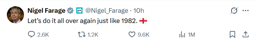 Euro_toff's tweet photo. @Nigel_Farage What do you expect from Argentina when a former back bench MP who is under investigation for dodgy finances and probable crimes post this on social media 👇? https://t.co/q6g61JyY5R