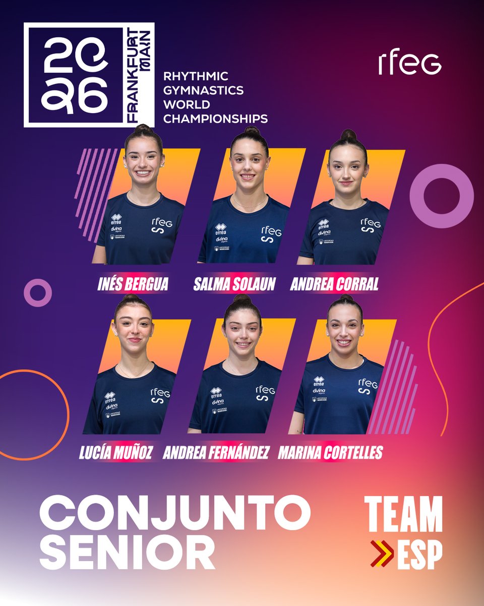 RFEGimnasia's tweet photo. #NOTICIA 🔊 Convocatoria Campeonato del Mundo gimnasia rítmica Frankfurt 2026

🗓️ 10-17 agosto
📍 Frankfurt 🇩🇪

👉 https://t.co/ccRVmw0lgt

#TeamESP 🇪🇸 #GR 🤸‍♀️ #RHYWorlds2026 https://t.co/2rLeVDpmqG