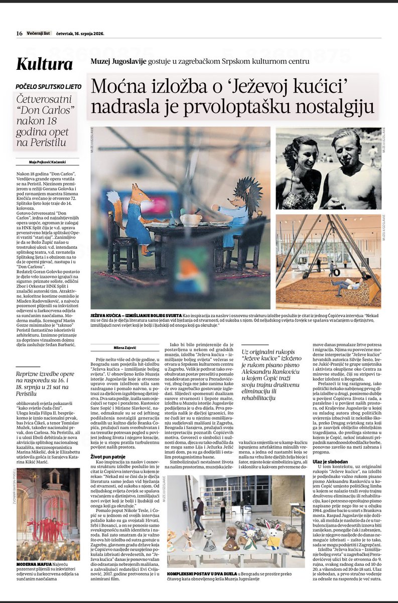 jakovcic_eugen's tweet photo. “Ježeva kućica – Izmišljanje boljeg sveta“ od večeras je u Zagrebu, Preradovićeva 21.

Hit izložba koja dolazi iz beogradskog Muzeja Jugoslavije. 

Bacite pogled na tekst Milene Zajović u današnjem VL: https://t.co/FB2gONvb5c