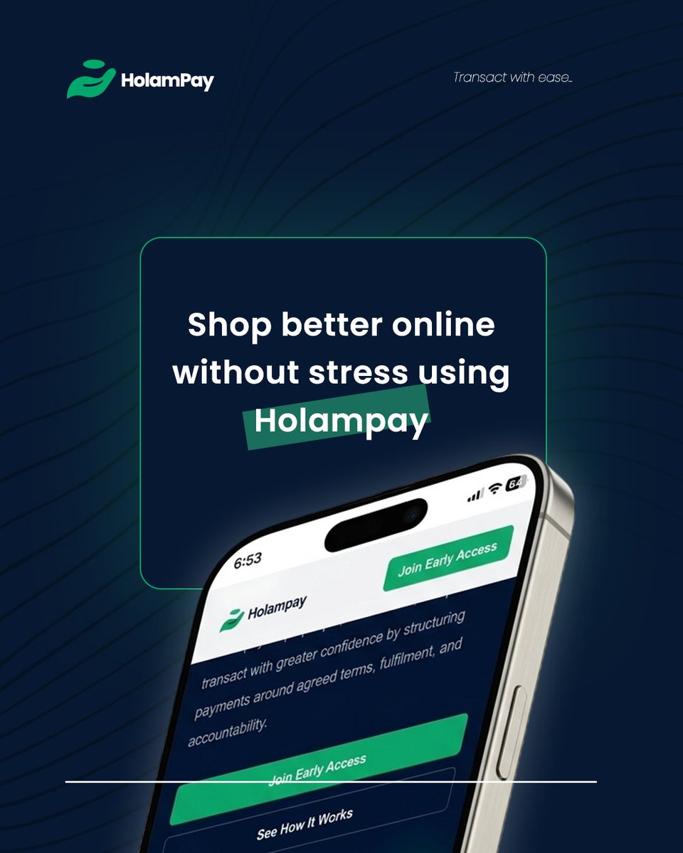 Holampay's tweet photo. Paying the vendor directly works just fine. But when you're buying from someone for the first time, it's normal to want assurance. 

Holampay is being built to make those transactions feel safer for both buyers and sellers. Join our early access list via the link in our Bio. https://t.co/XTqQUjal3F