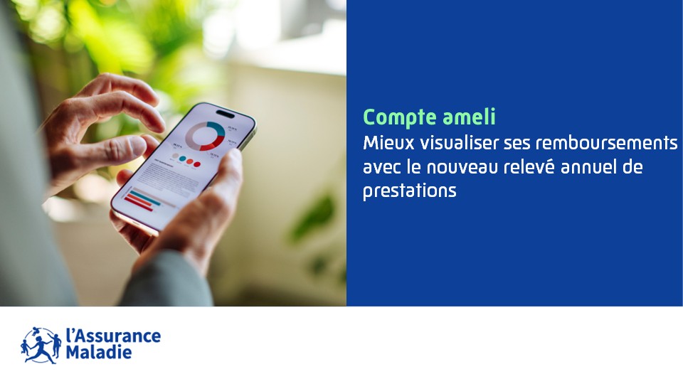 Assur_Maladie's tweet photo. #Numérique I Le relevé annuel de prestations évolue sur le compte ameli 🔎

Plus clair et plus lisible, il vous offre une vision simplifiée de vos remboursements de santé sur l'année ✅

Rendez-vous sur https://t.co/ghcoD1CSnC pour le découvrir ⤵️