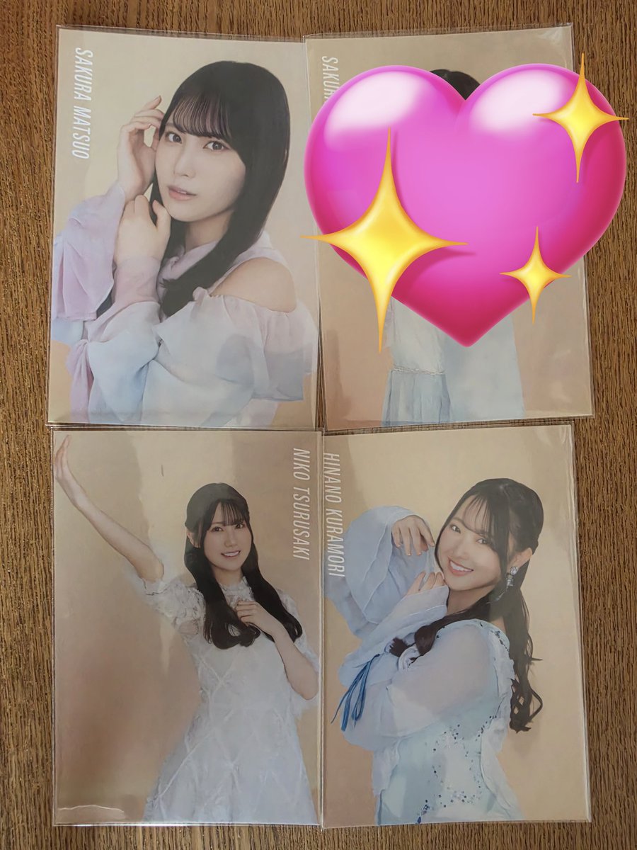 mwptdg's tweet photo. 日向坂46 五期生ライブ キービジュアル ポストカード 交換 トレード トレ

譲 ♡松尾、蔵森、鶴崎
求 大野

比率違いでも問題ありません。18:00以降手渡し希望です。無印のみ200円で譲渡可能。よろしくお願いします。 https://t.co/f90OMhgBn0