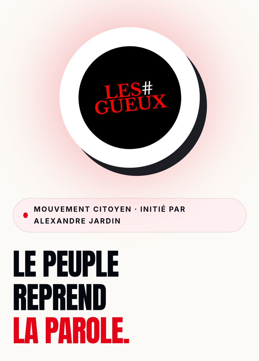 lesGueuxZFE's tweet photo. Le nouveau site des Gueux est en ligne 👌Un nouvel espace adhérent, les décryptages, nos rdv mensuels en live avec @AlexandreJardin et @laurentjaoul, nos groupes régionaux, la chaîne officielle des Gueux…
Le peuple reprend la parole !! Rejoignez-nous sur https://t.co/roHF534uiF https://t.co/yFjjDzamJi