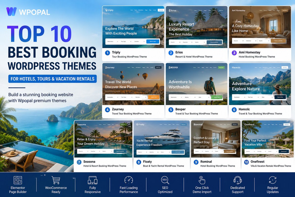 pavothemes's tweet photo. We've handpicked the Top 10 Best Booking WordPress Themes from Wpopal: https://t.co/Fo0onQHNLc https://t.co/Gd8MNLRu6p