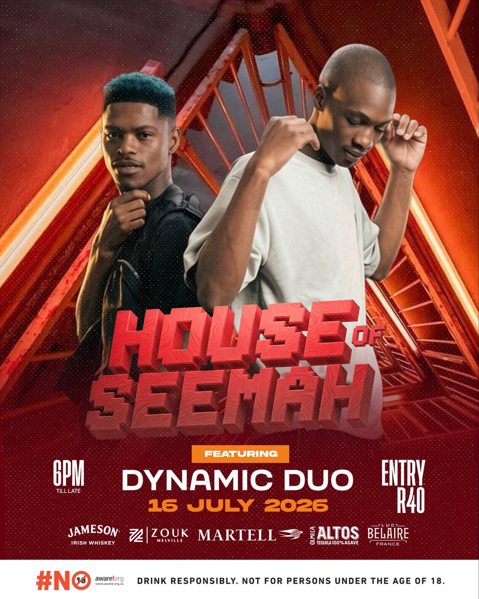 SonyMusicAfrica's tweet photo. Where we at tonight!? Join Dynamic Duo at Zouk Melville, as they countdown to their EP drop. 

‘Meanwhile in Daveyton’ is yours MIDNIGHT‼️
#newmusic #amapiano https://t.co/OPzfos05gY