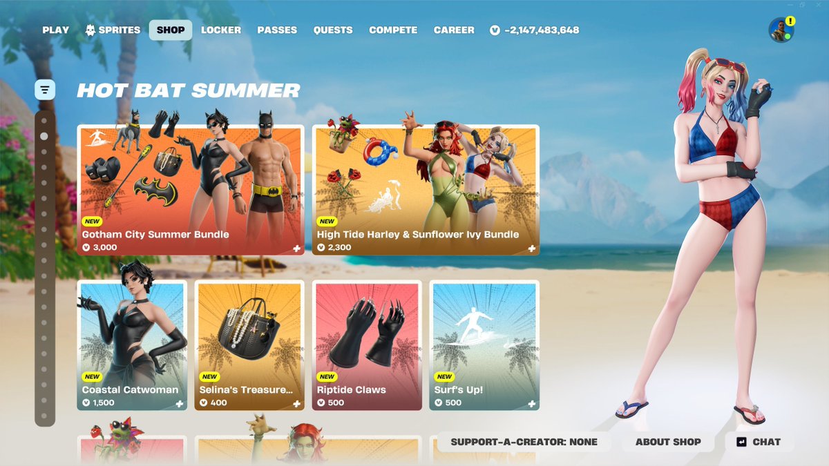 ShiinaBR's tweet photo. SERVERS ARE UP - SUMMER BATMAN SKINS OUT NOW

Use Code "Shiina" and get them here: https://t.co/cohHyxyDyN ❤️ #EpicPartner https://t.co/r0xy0VT2qn
