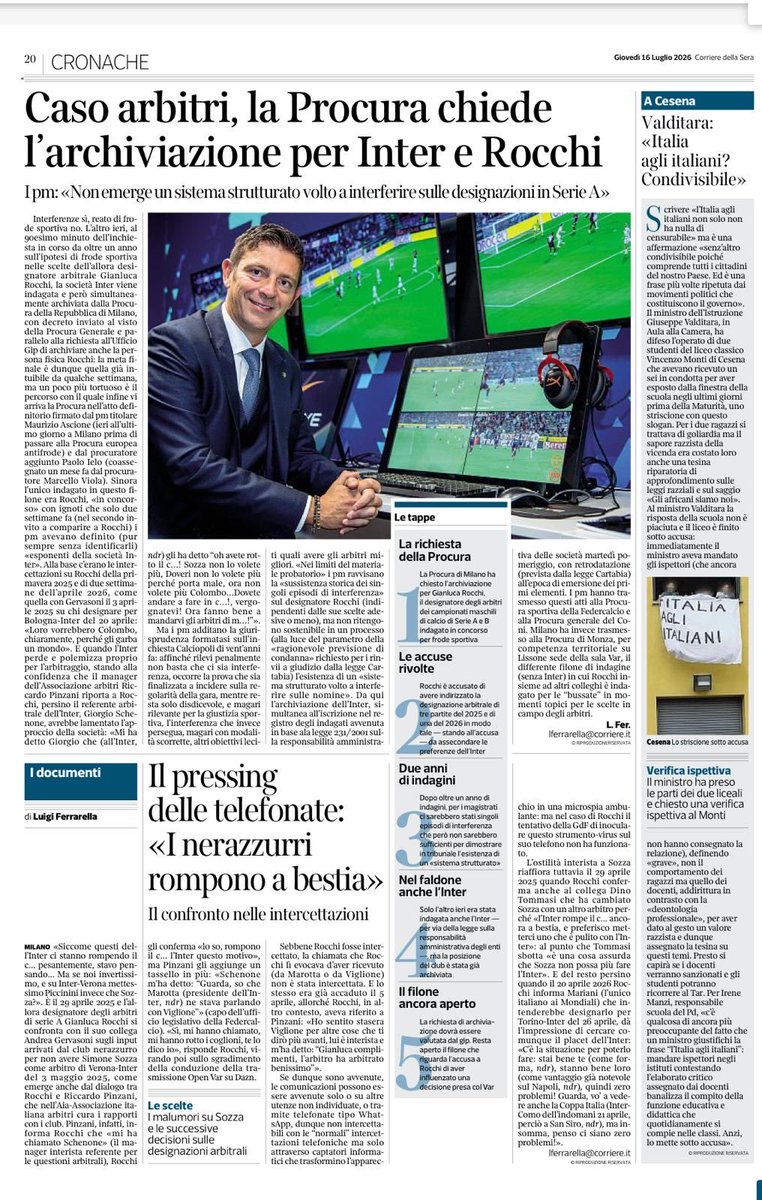 Fraoppini82's tweet photo. “I nerazzurri rompono a bestia” sarebbe sufficiente come intercettazione per poter parlare di “FRODE SPORTIVA” e dato che adesso le cose passeranno al vaglio della “GIUSTIZIA SPORTIVA” mi auguro che non si usino, per l’ennesima volta, due pesi e due misure. #rocchi #inter https://t.co/U49Yw3cqCb