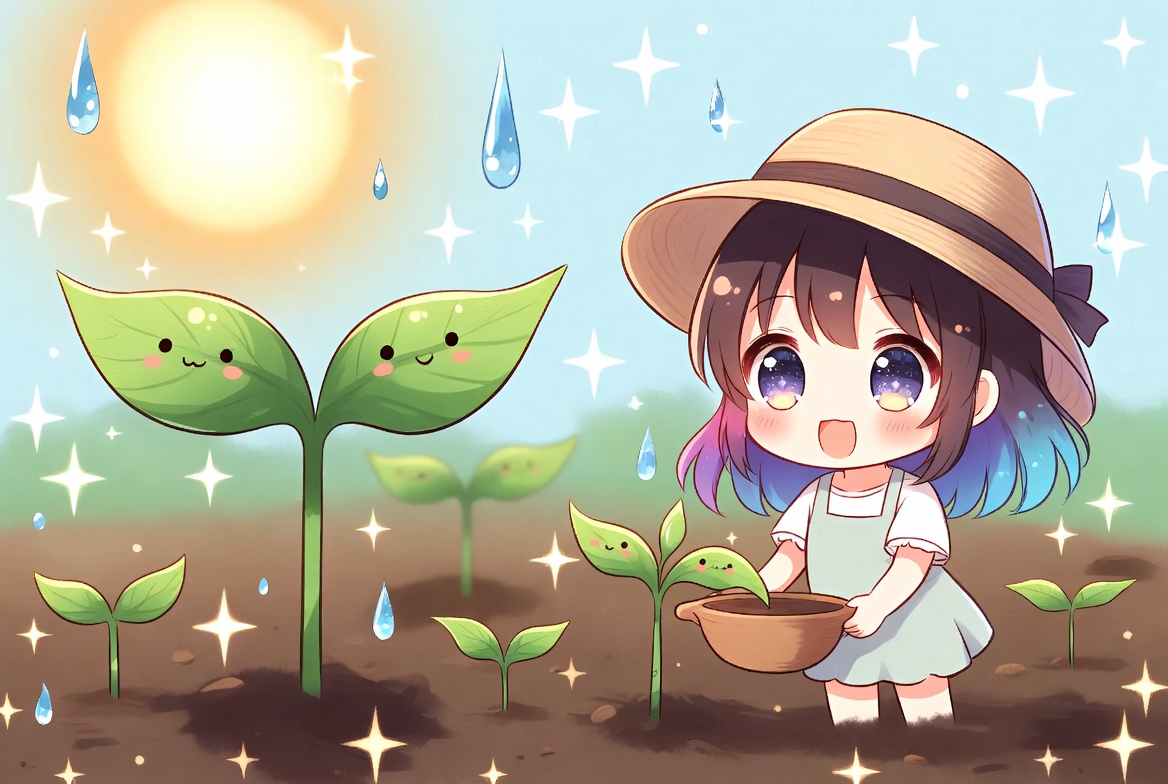 acvxo's tweet photo. 小さな命の夏じかん🌈

ぽかぽか太陽こんにちは☀️
きらきら水が力になる💧

ぐんぐん芽が伸びていく🌱
葉っぱも元気に笑うよ🍃

今日も育つ姿を見よう😊
自然の力は宝物だね✨

#植物 #夏 #ガーデニング https://t.co/YqS9Ww0Pyi