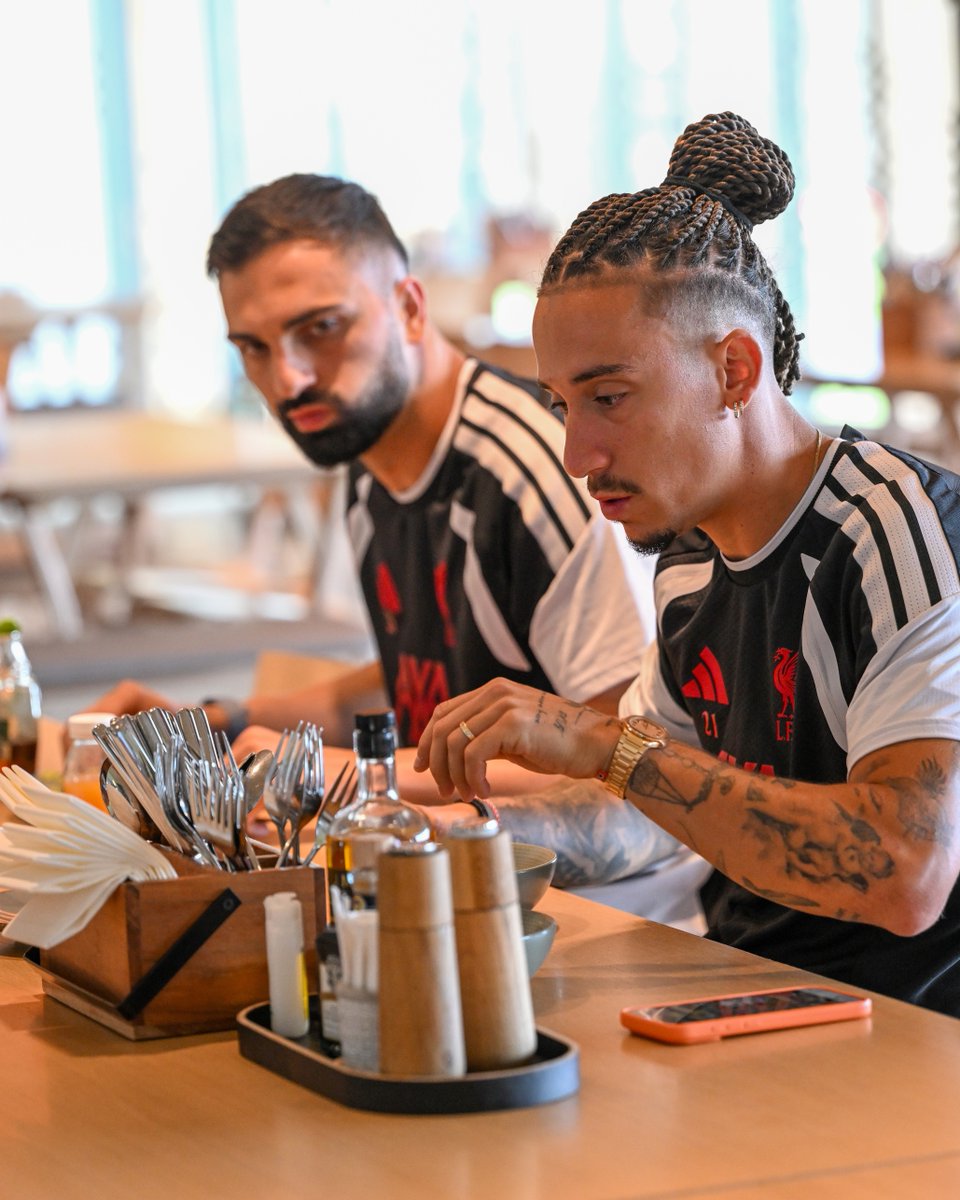 LFC's tweet photo. Good morning from the AXA Training Centre 👋

Follow today's pre-season training work today with our live gallery: