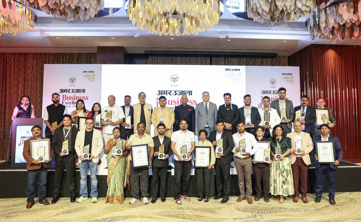 Shem_Sheffield's tweet photo. Truly humbled and honoured by this recognition. We are deeply grateful that Dr. Rrahul Vshnoi, MD & Chairman Sheffield School have been conferred with the prestigious Business Excellence Award by Amar Ujala in association with the Government of Uttar Pradesh.

It was an absolute privilege and a memorable moment to receive this honour from the hands of two esteemed dignitaries:

His Excellency Mr. Abhay Kumar, Ambassador of India to Azerbaijan
Mr. Gulmammadov Sabuhi Yadigar, Executive Director, Chamber of Auditors of Azerbaijan

An award like this is never an individual achievement—it is a reflection of the hard work, trust, and shared vision of my incredible team, our supportive community, and everyone who believes in building institutions of lasting value and excellence.

Thank you to Amar Ujala and the Government of UP for this encouragement. This milestone only strengthens our resolve to dream bigger, work harder, and contribute meaningfully to our nation's growth.

Onwards and upwards!

#Gratitude #BusinessExcellence #AmarUjala #UPGovernment #DrRrahulVshnoi #Leadership #IndiaInAzerbaijan #Milestone #TeamWork