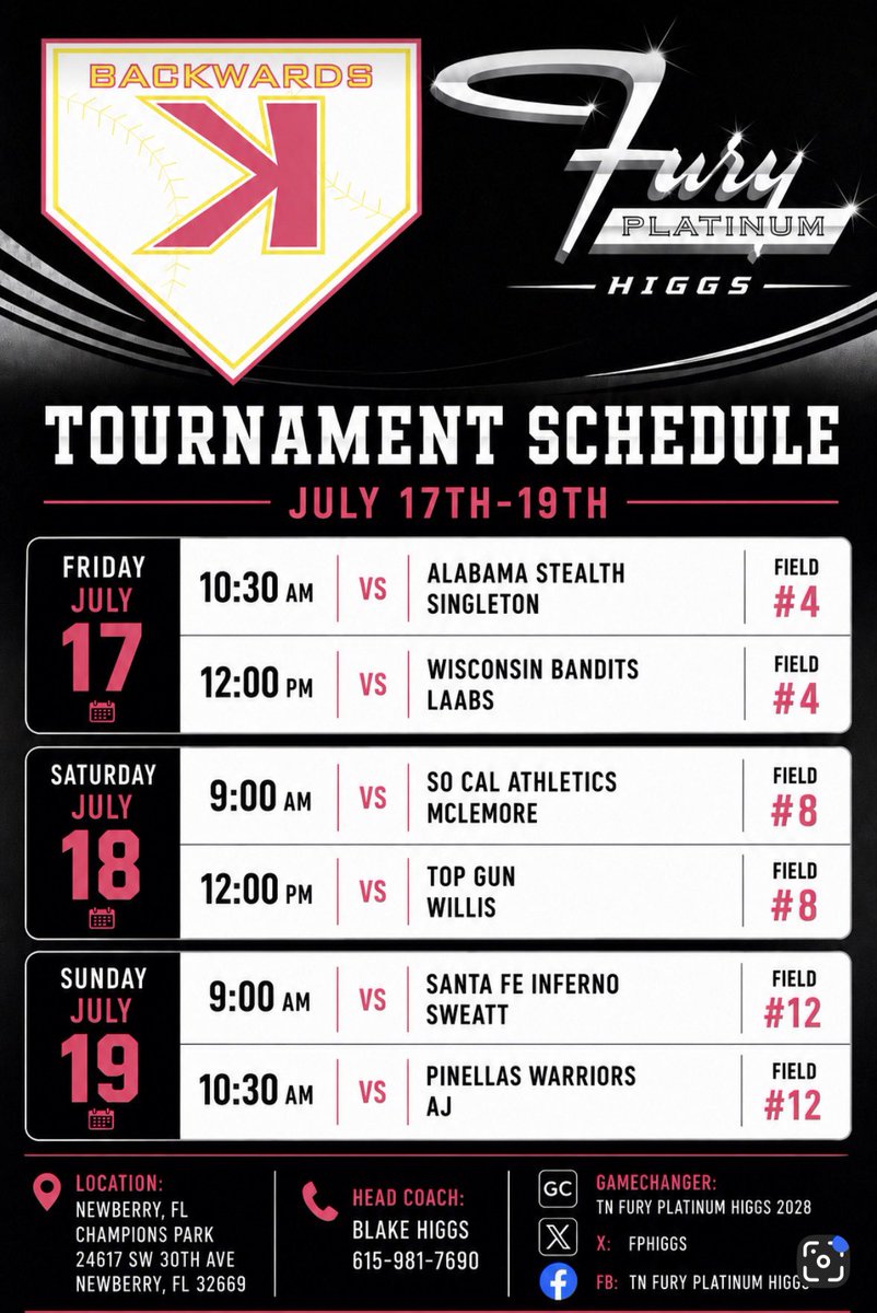 PalynStephens's tweet photo. ‼️FINAL STOP‼️ 📍Newberry Fl, for the Backwards K showcase! Excited to close out the summer szn with my best friends this weekend. Come check us out! 💪🥎👀 @FPHiggs @FAUSoftball @UWFSoftball @UCF_Softball @BackwardsKJax @LineDsoftball @gatorjack72 @RecruitMatador @TopPreps https://t.co/9QOjddi9Yg