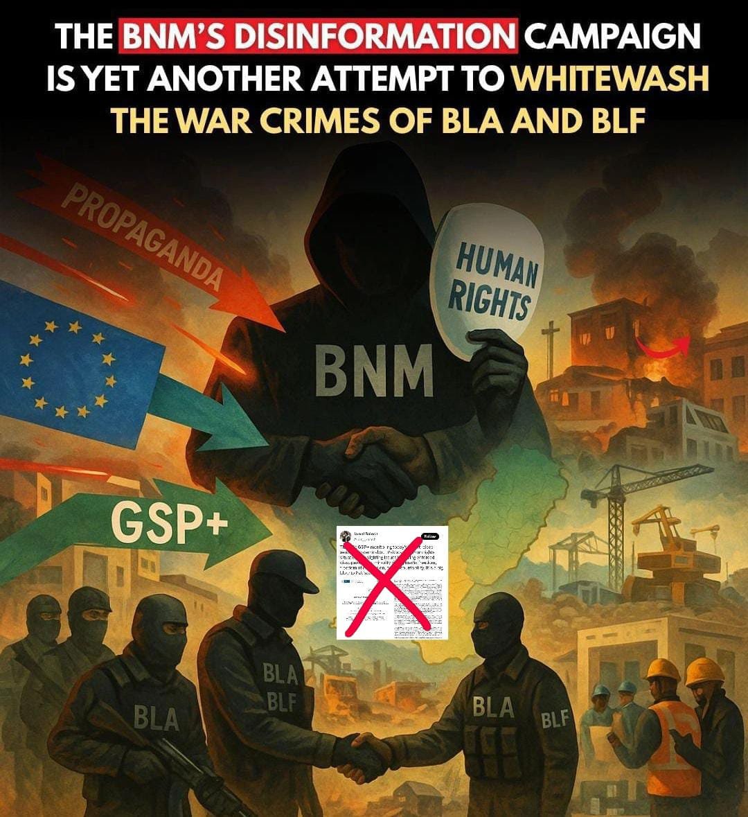 GulzaadBaloch's tweet photo. BNM is increasingly aligning with violent separatist groups like the BLA and BLF—both internationally designated terrorist organizations.
#Balochistan
#CounterTerrorism
#StopTerrorism
#NoToViolence https://t.co/Zhgg7OvSf8