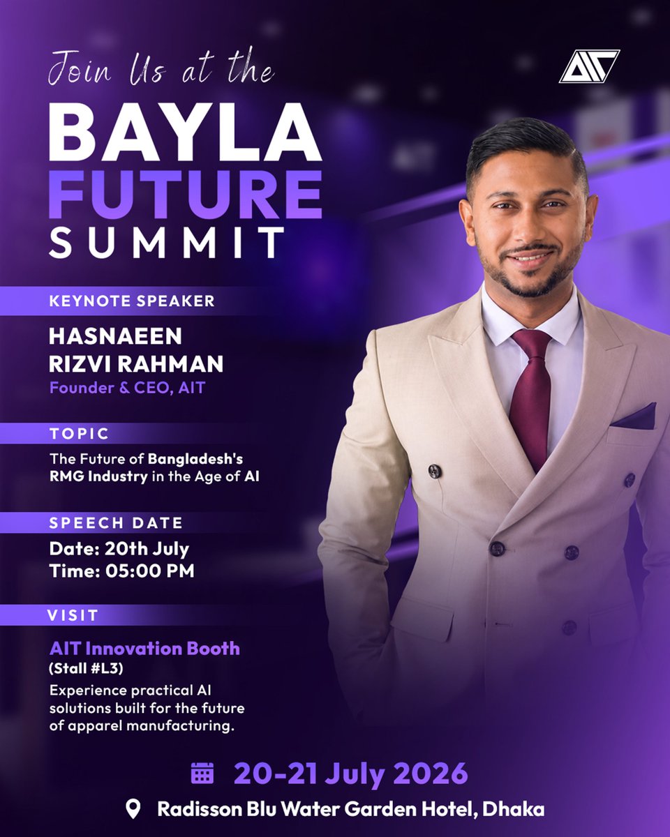AsthaIT's tweet photo. We're glad to announce that our Founder & CEO, Hasnaeen Rizvi Rahman, will be taking the stage at the BAYLA Future Summit 2026 to explore one of the industry's most important conversations.
More: https://t.co/Ii9Dy1d4MZ
#AIT #AsthaIT #BAYLAFutureSummit #BFS2026 https://t.co/bgCWn6VQLT