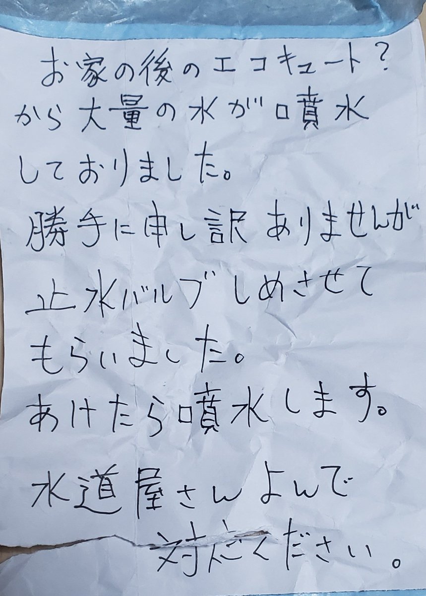 CandyRoseForest's tweet photo. 帰宅したらドアの前に貼り紙が😱どなたかは分かりませんが親切な方ありがとうございます。
それから家の中に入ると飼い犬が息をしていませんでした。頭の中がパニック状態になりました。 https://t.co/TQ6calnnmf