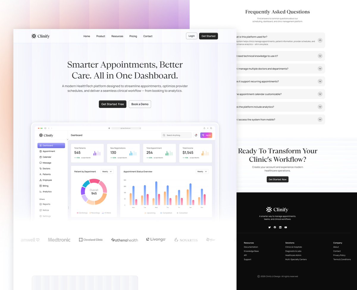 Flexbuildr's tweet photo. This is how an AI powered Healthcare website should look like. 

Built in @framer https://t.co/JFTG5vqNC5
