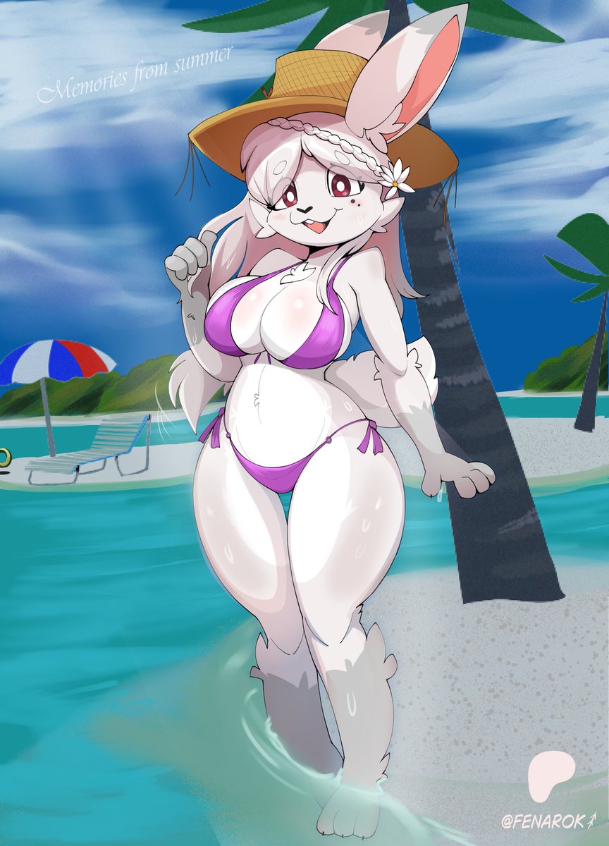 Fenarok's tweet photo. Bunny 🐰🏖️ https://t.co/LhcSehJVoH