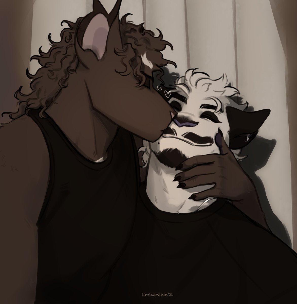 la_scarabie's tweet photo. [ocs] kiss kiss https://t.co/LgRIiBBBea