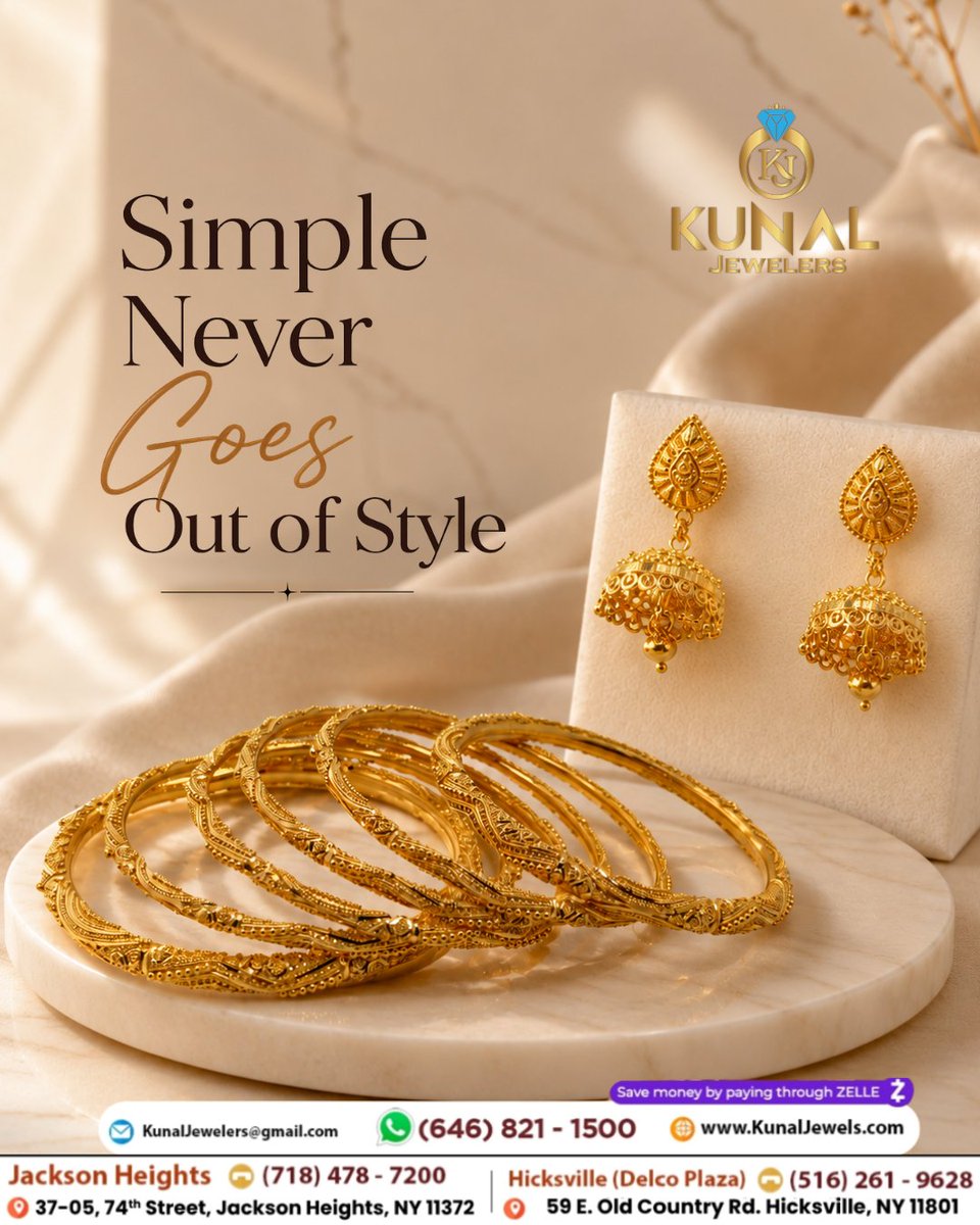 KunalJewelers's tweet photo. Jewelry isn't just an accessory—it's a memory you'll wear forever. ✨ Discover timeless gold jewelry crafted for every celebration at Kunal Jewelers.

#KunalJewelers #GoldJewelry #FineJewelry #IndianJewelry #LuxuryJewelry #WeddingJewelry https://t.co/AeKAuNMsIW