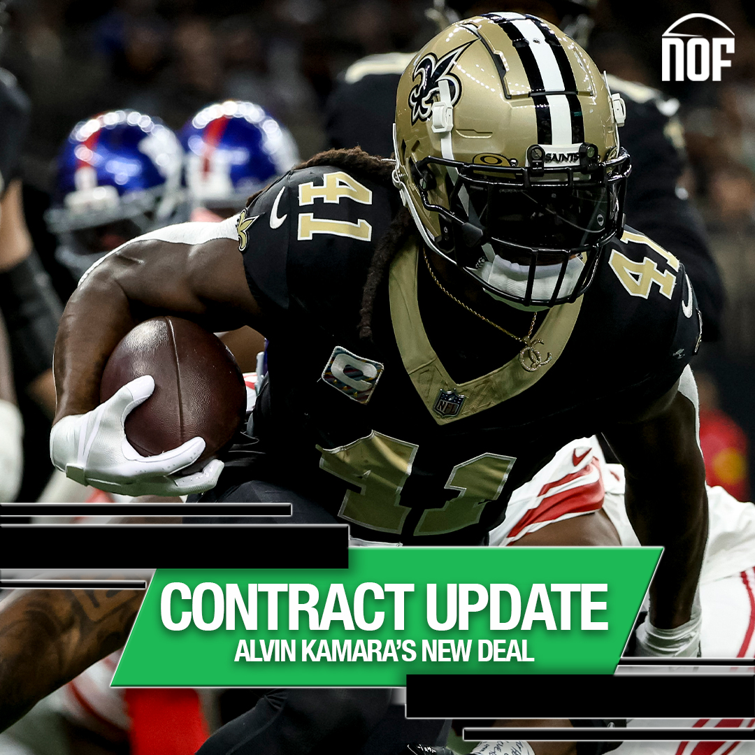 nofnetwork's tweet photo. #Saints RB Alvin Kamara will earn a base salary of $6M in 2026 with a maximum value of $8.5M with incentives, NOF confirms.

Kamara was slated to make $11M before agreeing to the reworked deal.

Numbers first reported by @RapSheet https://t.co/zVVZbjHJJv