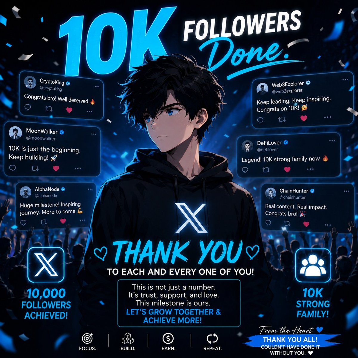 mominsdcc's tweet photo. 10,000 Followers on X!

What started as a simple journey has now become an incredible milestone. Reaching 10K followers means a lot, and I couldn't have done it without every single one of you.

Thank you for the likes, reposts, comments, and constant support. Your encouragement keeps me motivated to create better crypto & Web3 content every day.

This is just the beginning. Bigger goals, better content, and more exciting opportunities are ahead!

Thank you all! ❤️