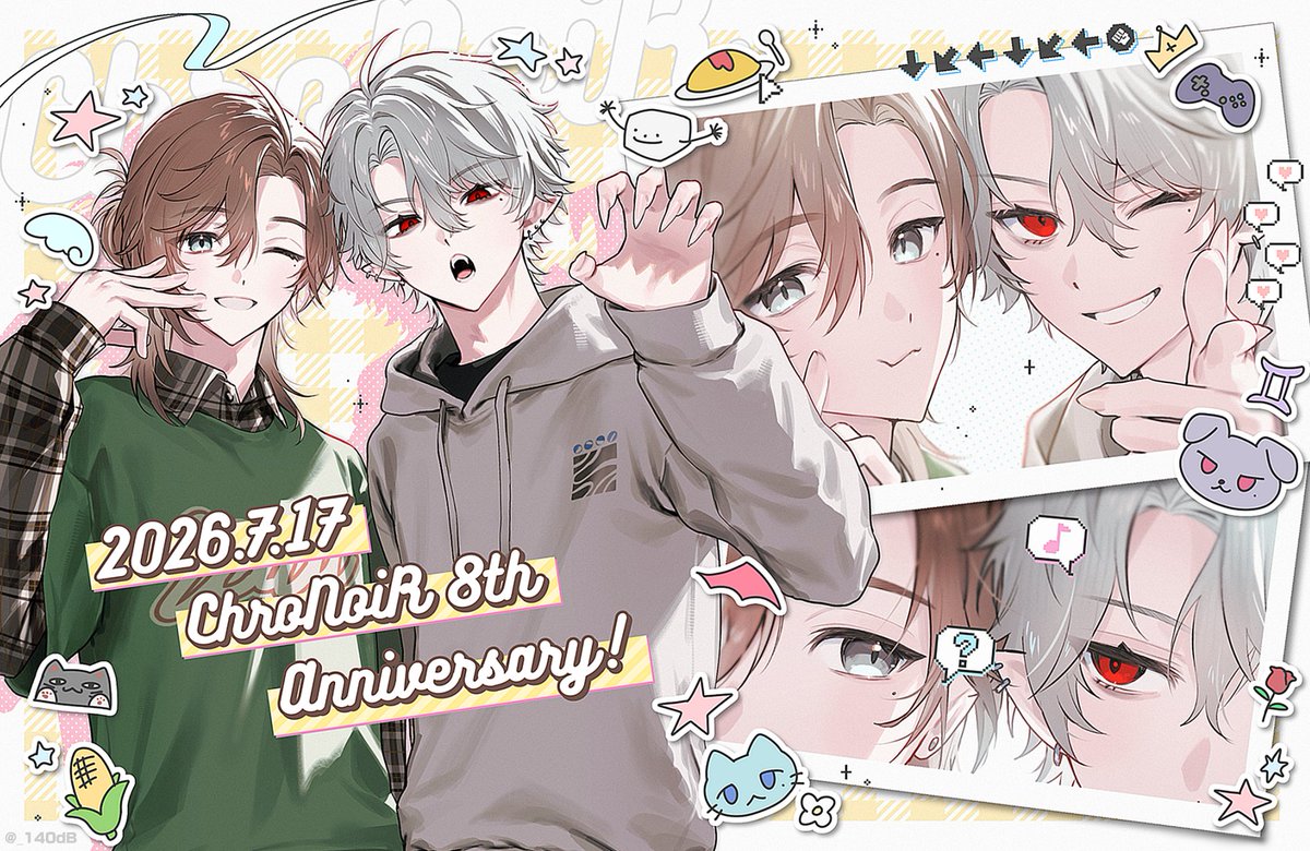 _140dB's tweet photo. #ChroNoiR8周年 おめでとうございます🍰
#KuzuArt #かな絵 #くろのあとりえ https://t.co/5mxAZLCe8p