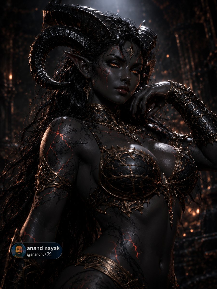 anandn07's tweet photo. a dark demon queen awakens - Fiery demoness in dark royalty ambience🖤🖤❤️
#DemonQueen #GothicBeauty #Succubus #RedForest https://t.co/8ZryDXv584
