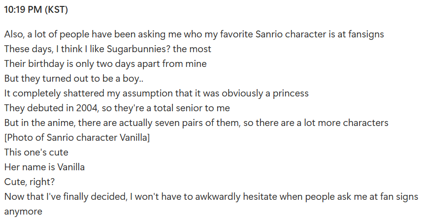 yvesupport's tweet photo. Yves via b+POP shares that she finally decided on her favorite Sanrio character https://t.co/3IEUQtLHQB