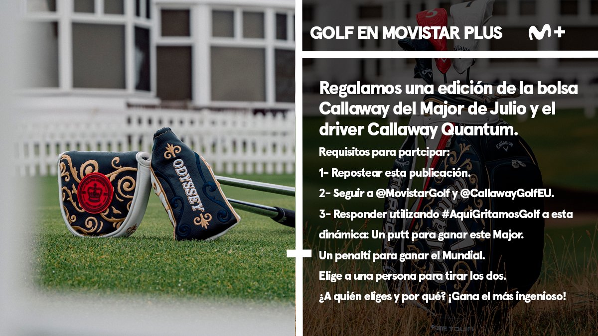 MovistarGolf's tweet photo. ☝️¡SORTEAZO!
Hoy es la final del Mundial... y del Major de julio.

🎁Llévate la bolsa @CallawayGolfEU y el driver Callaway Quantum. (Podrás elegir el modelo que mejor se adapte a ti: Max, Max D, Triple Diamond o Triple Diamond Max)

👀¿Cómo ganar? ¡Estás a tiempo de participar! https://t.co/j3H0ZKEqO4