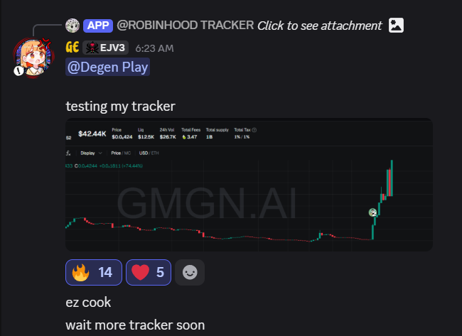 GuarEmperor's tweet photo. Enjoy if u need trader active in robinhood

This good for tracker and watcher activity

Im sharing raw you can reserch more on blockscout, gmgn or talk your agent llm to track this address top entry top roi top profit top daily trade, make tag wallet 

0xeee29d1a6fa5873065ad8789c6e15231b48318a0
0x6ab4b57b5117eec0c858f61c47db91d4cdd01633
0x1648c13a8ed3ffb194b2c033497a5e82e543cb82
0x6d8ac75d911bf7339fcf414ea79ae1edde18dabc
0x5b0051e4ea8eaf6ec523ab2aa76fe0149e68b040
0xdd35a714941a6777a835d21dc1b37fd474b59f4a
0x25c256f6437de6e9ba2c0ded33b87d99bd9de8db
0xae0f6a971fb3e7cc671aef6e168c5c9788f72b92
0x3b1dc8b04159a457f4f5e0ab86b01fa5a0b2f55c
0xf41e3186861afb9840ea3c87f00366440a648320
0xf29f0a86420399f662577b68c48137d510084d96
0xa75c9890caee194fb598cdf7b84c9610e6e21a12
0xa8e5ec980778357992b66be7a5f8d804e86ddd70
0xb5f0452bb5358b3e2b73a8518efed4bf647c8d1e
0x5788858ed0ad70dea5056738b7ffd1810eacb84f
0x4f0c3ba33a6eca7b646f1d28b8de970e39621995
0x9071b9dd7045a9842a9953bf1195e8609013a5e6
0x452dc198eb970456ff28ee91a3409c393577b6dd
0x16657de1a0faac319359d6dc15d31b355cb535c0
0xc38f2021b6b6349b8f662b7f207d84beb7bc8308
0xd88c9e286aafbaff87ef56f3976e1d12e02528f3
0x54d209d9d224a615e0e5f0476644886897b75e45
0x0dfda7ada001599c6070d147ed2232abec748bf2
0x1379cd72f35c82719abd38c3ce759c44f8ffdd1c
0x36fbd671e61e245fce9c7e88bfaa244e3ba2b9ee
0xf4d846a1d6f96f004501197d9f25deffc909eb39
0x2a39cb4704ec24fa349f83daa097f528cdd59eb2
0xa3b2d9dedb0141ae065d436e9f3d593d20933a74
0x510dcb4deedf12e89b156d11b990752eb7653e66
0x47b6e9c9ed8328ec4bfcf38b60ca03adfa5ea276
0x814a128c8b65e428dc9864cac3d3031b03e677bc
0x7e3ba68c49561aae7c23c1d20fef0f1d7615a3ad
0x08ae4f745f707c276a6dff242ac6ca92ef816531
0x09481ff84592048852c4afd6dd66efdda42c042e
0x5011b56a8b5e733c3f074deeae46ff4590f4cf00
0x17f5a93909becee47618a368f88876d710005897
0x3bf4ec524a33e9b99cb5f08801763fcf4a9516b3
0xbb165400963d64db7e9d89758b4a21ccb2819b00
0xe77da434b30575a06d1d06296c4b6cc62f6d26d3
0x9cc7474377da9c8fe6aa6bca8494a74bc1a88433
0x17ffb01120554c1c0e291ea0d77b5070fc09bbd3
0x8859f95d95cbd6e0f9c6e1e6b570b1aa4e5ccdf4
0x0621bef3b8097d24f0faf48c8069daa1c32a8623
0x2987133eada6585b1aa717e36f8e630d1b21d882
0x41879300d96950bdb3f03992bdbb6d733649fb64
0x69c5fb51dd3668799a7a0f80d805a4700000dead
0x43c111a604d5d081a0faa6c2ae9b16252e30dcd3
0xd635802f1cf25777f33843b64cc1d80a57774e61
0x1f5bbef0722b6188b87b29dff530d6cfb5a46967
0x16105576955f5c6beec4a2efc876234eb8a0a2de

Set up a tracker to monitor activity only don’t  blind ape/buy 100% and you might get farmed or you cooking

All free and always dyor nfa maybe tracker loss/win