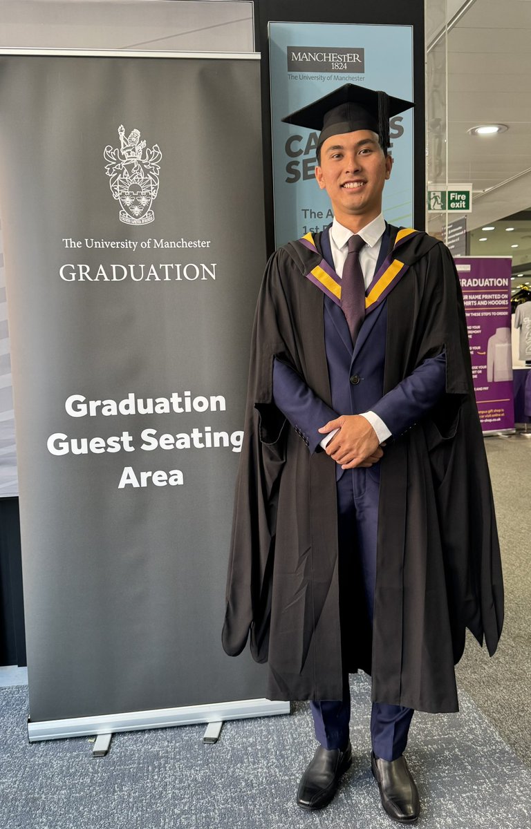 DGHisham's tweet photo. Huge congratulations to you, my son Khazin, on earning your First-Class Honours degree in Economics and Finance from the University of Manchester. 

Your effort and perseverance have led to this incredible achievement. I can't wait to see what the next chapter holds, we are so proud of you!