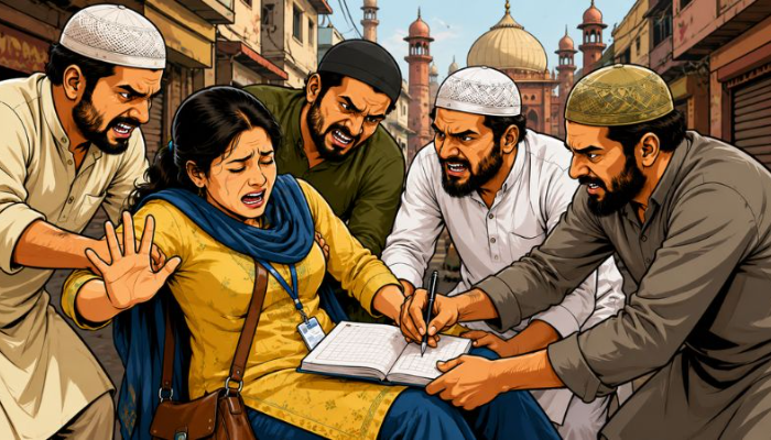 OpIndia_com's tweet photo. A woman BLO conducting the Special Intensive Revision of electoral rolls in Old Delhi faced abuse, obstruction and assault while performing her official duties.

https://t.co/jSVZVUHjz4

Delhi Police have arrested Sabreen, Rehman, Asif and Aftab, booking them under multiple provisions of the Bharatiya Nyaya Sanhita.

Read the full report.