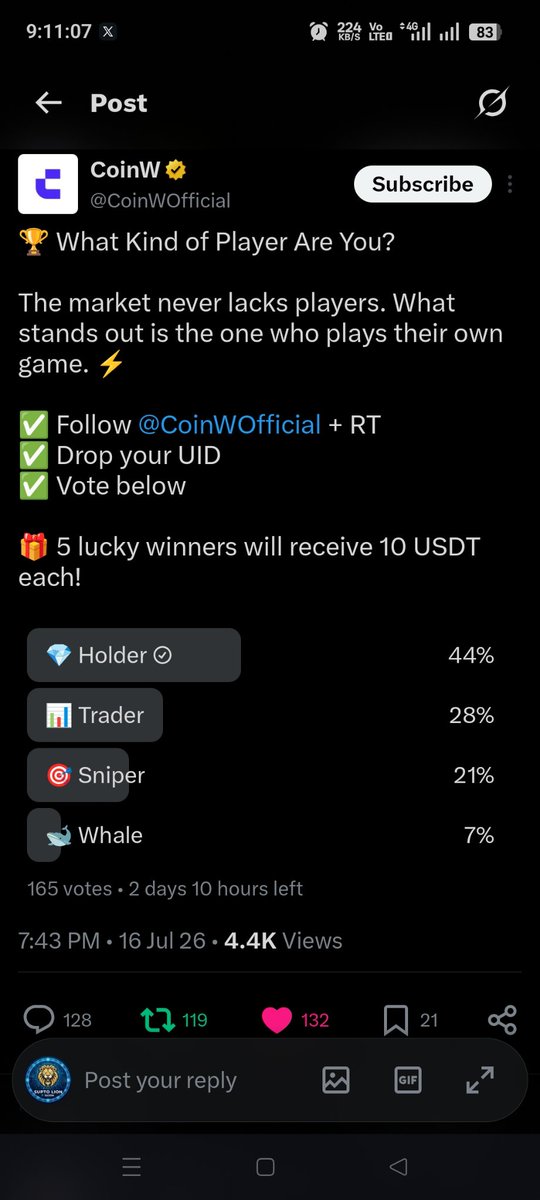 SafiXsujon1's tweet photo. @CoinWOfficial Holder

UID: 2417665 https://t.co/DX3PImX5n3