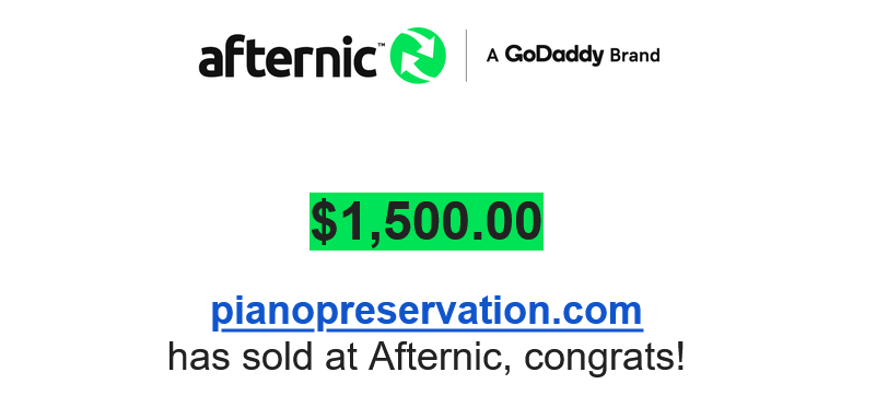 justdropped's tweet photo. Just sold https://t.co/tFyRoSfiV3 for $1,500.  Hold time 13 years.  Obtained for reg fee.  Buy our entire 32,000 domain portfolio @ wholesale, ask how!  https://t.co/53fWbiXroQ #Domains #afternic #sidehustle #godaddy #Crypto #domainssold #Blockchain #Bitcoin #domainforsale #XRP #GoodThursday #Canada #Messi