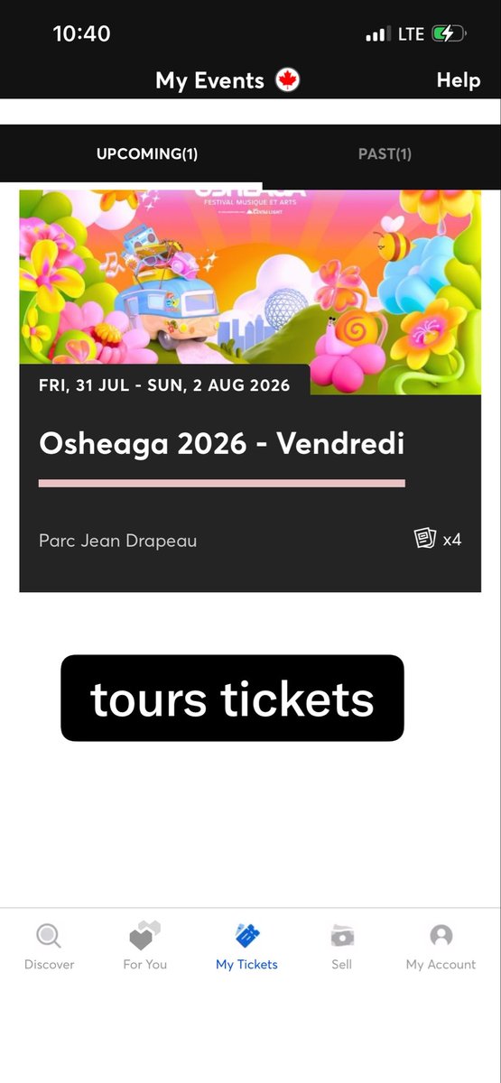 toursticket's tweet photo. 🎟️ Tickets Available 2026 Osheaga Music & Arts Festival

Hi, I’m trying to sell our tickets for 150$ each, if anyone is interested please send me a Dm if interested 

Friday, July 31
Twenty One Pilots, The xx, The Neighbourhood & more x4 tickets 

Saturday, August 1
Tate McRae, sombr, Turnstile & more x4 tickets 

Sunday, August 2
Lorde, Gunna, Major Lazer & more x4 tickets 

🕐 1:00 PM Daily
📍 Parc Jean-Drapeau, Montreal, QC x4 tickets 

Selling 2 E Tickets And 1 Parking pass 
For the Osheaga
Music and Arts Festival with Twenty One Pilots, The xx, in Montreal,Canada 
7/31/2026

Don’t miss one of Canada’s biggest music festivals! Single-day tickets available.

#Osheaga
#Osheaga2026
#OsheagaFestival
#MTL
#Montrealevents
#FestivalLineup
#LineupAnnouncement
#MusicFestival
#ParcJeanDrapeau
#MTLSummer
#FestivalSeason
#SummerVibes
#LiveMusic
#Concert
#OsheagaAfterDark
#canada
#ISO
#WTB
